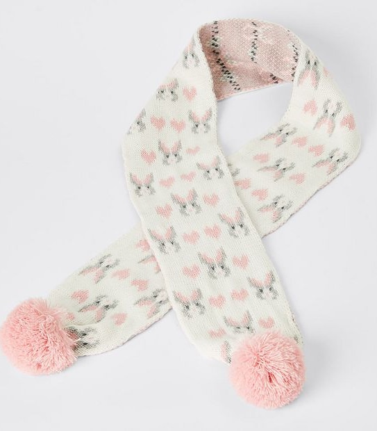 Bunny Knit Scarf - Pink