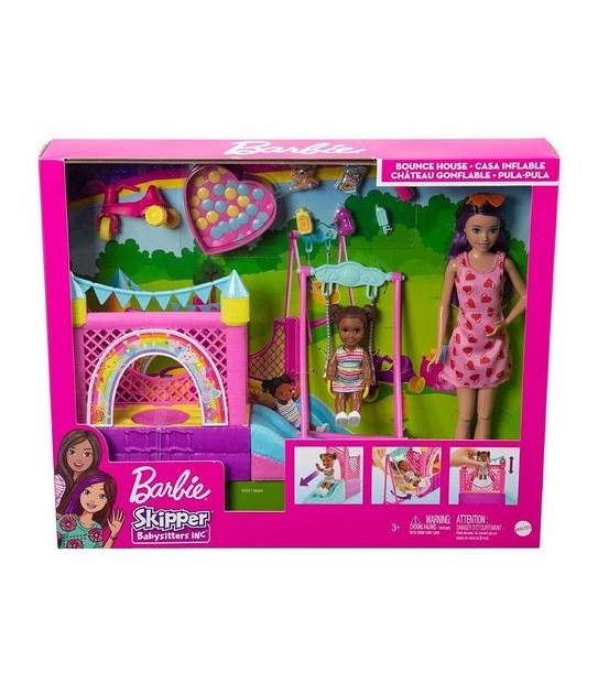 Barbie Skipper Babysitters Inc. Bounce House Playset with Dolls & Accessories