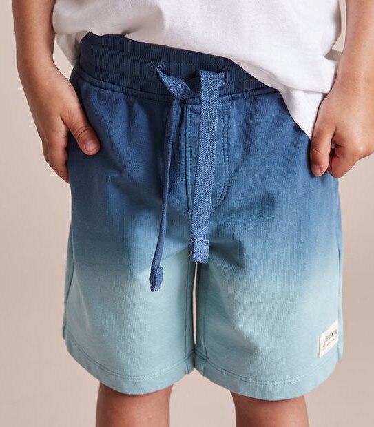 245220_00 SWEAT SHORT DIP DYE - BLACK IRIS