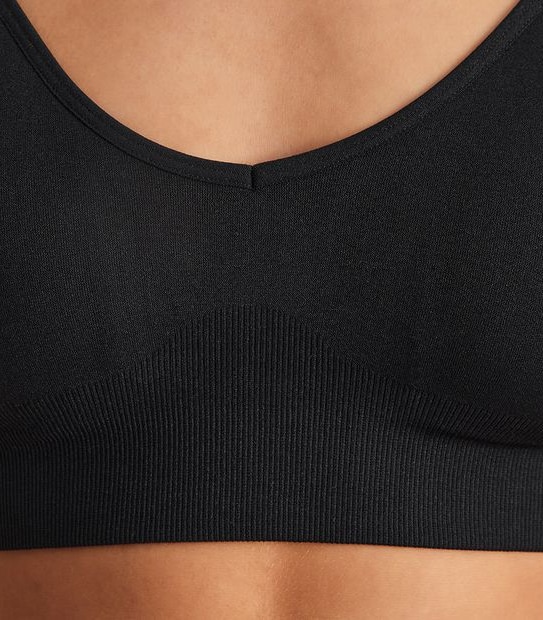 Active Low Impact Seamfree Sports Crop Bra - Black | Target Australia