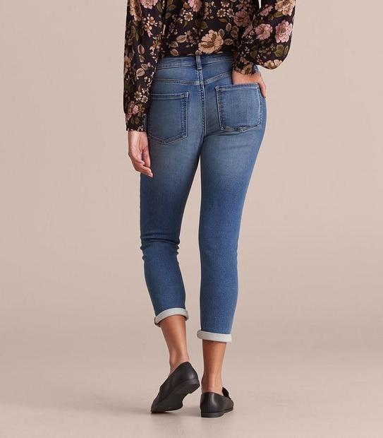 Tash Mid Rise Ankle Length Girlfriend Wonder Denim Jeans