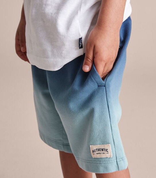 245220_00 SWEAT SHORT DIP DYE - BLACK IRIS