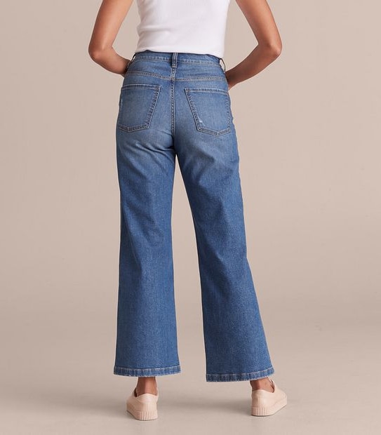 Frankie Wide Leg High Rise Full Length Denim Jeans