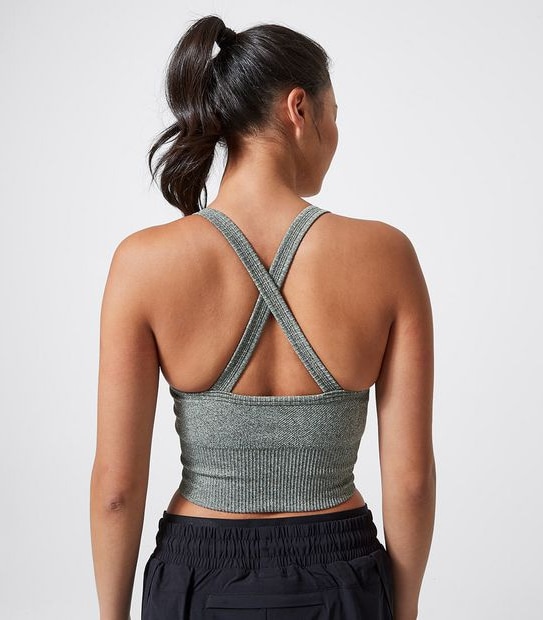 Active Longline Ribbed Crop Top; Style: 218301AN