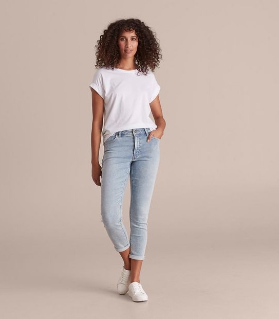 Tash Mid Rise Ankle Length Girlfriend Wonder Denim Jeans 5 of 5