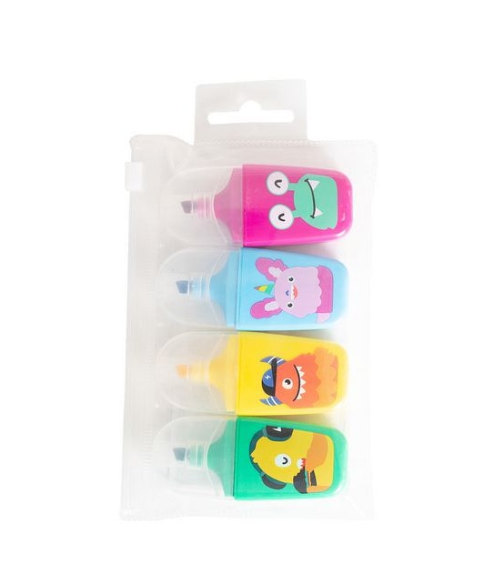 4 Pack Mini Highlighters
