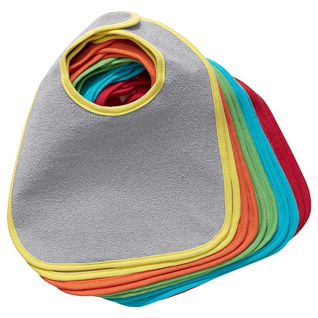 Waterproof Backing Baby Bibs - 10 Pack