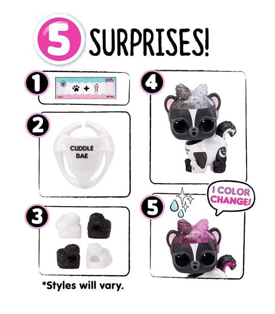 L.O.L. Surprise! Glitter Colour Change&trade; Pets with 5 Surprises - Assorted*