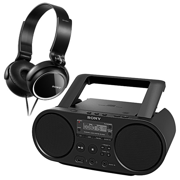 SONY Boombox ZSPS50 & Headphones MDRXB250 Bundle | Target