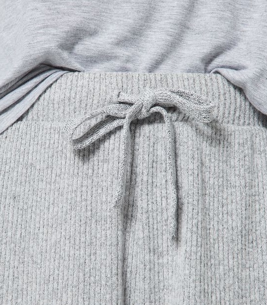 Lily Loves Ribbed Sleep Shorts - Grey Marle