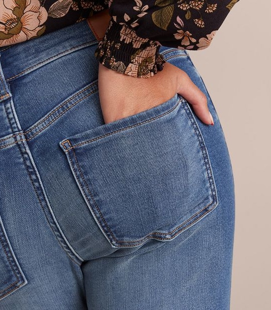 Tash Mid Rise Ankle Length Girlfriend Wonder Denim Jeans