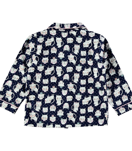 Princess Cat Print Flannelette Pyjama Set