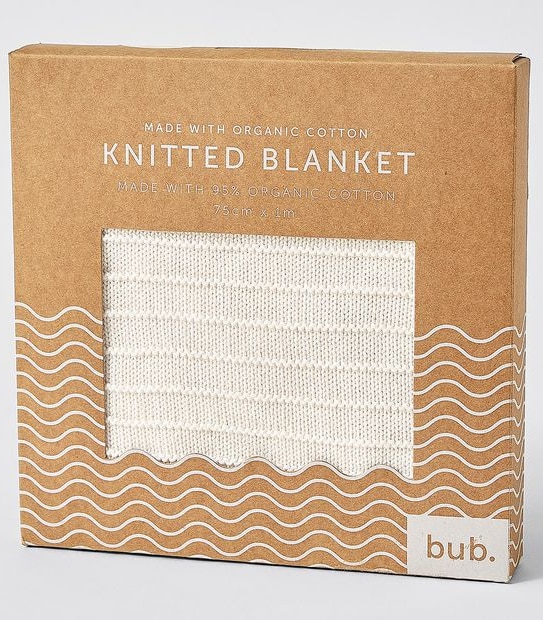 Baby Organic Cotton Knitted Ribbed Blanket
