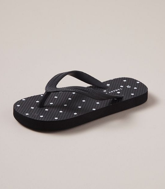 YTH G BLACK DOT THONG  SIZE 10-6