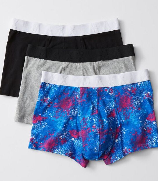 Maxx 3 Pack Hipster Trunks - Splatter Print