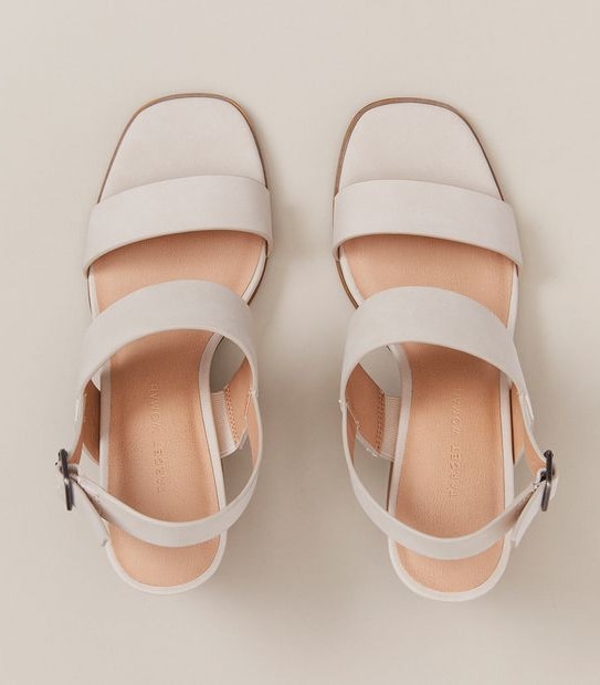 Womens Carly Double Band Casual Heels