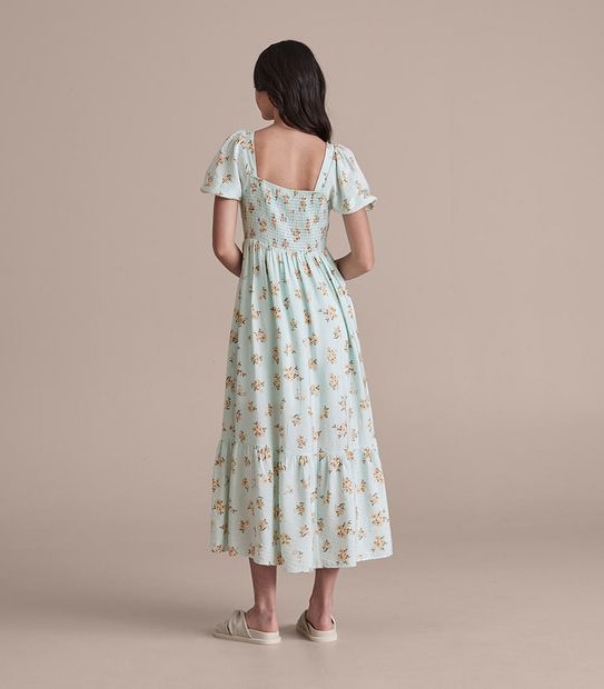 Lily Loves Puff Sleeve Midi Dress