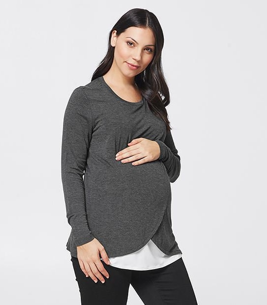 Maternity Long Sleeve Nursing Top