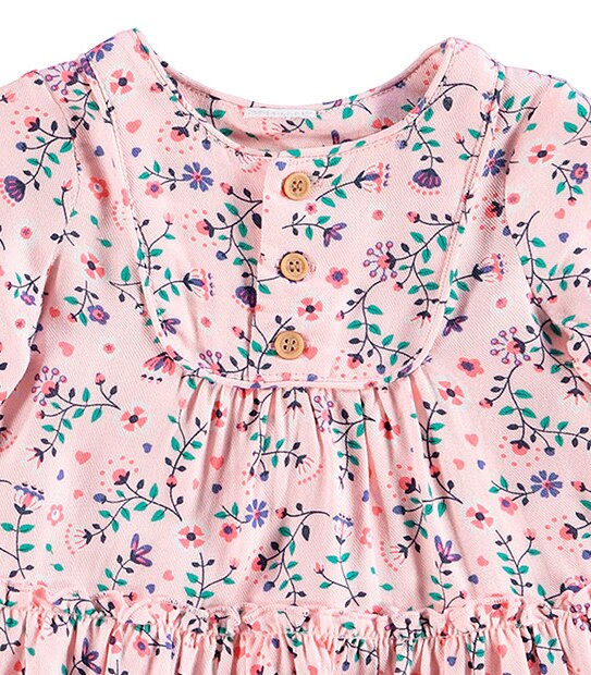 Floral Print Dress And Tights Set