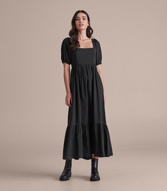 Lily Loves Puff Sleeve Midi Dress