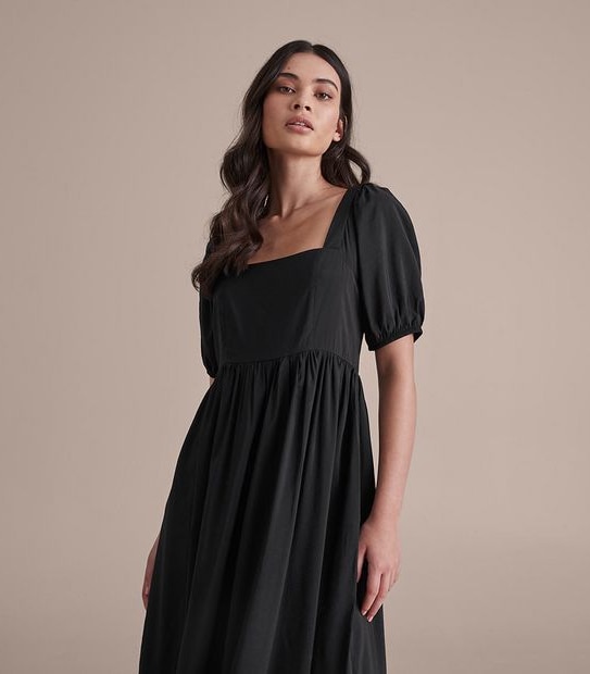 Lily Loves Puff Sleeve Midi Dress