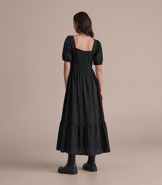 Lily Loves Puff Sleeve Midi Dress