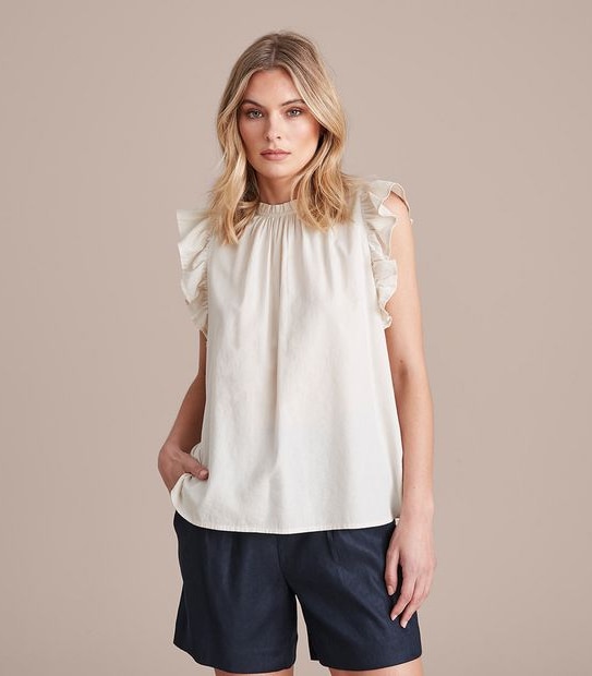Preview Rose Flutter Sleeve Blouse