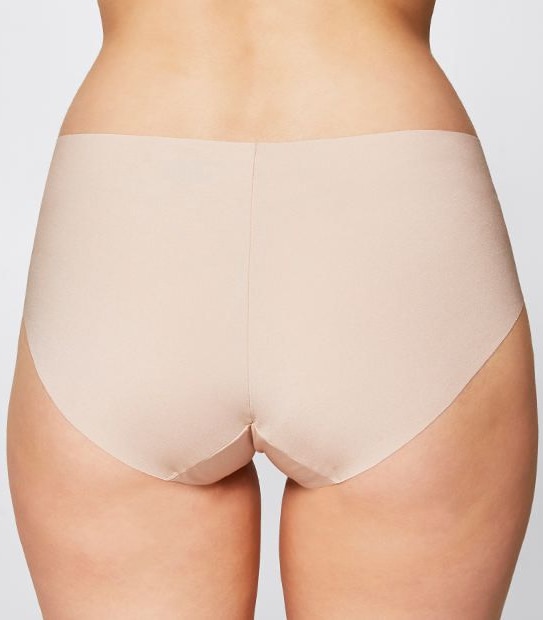 2 Pack No Show&trade; Laser Cut Midi Briefs - Taupe 2 of 2