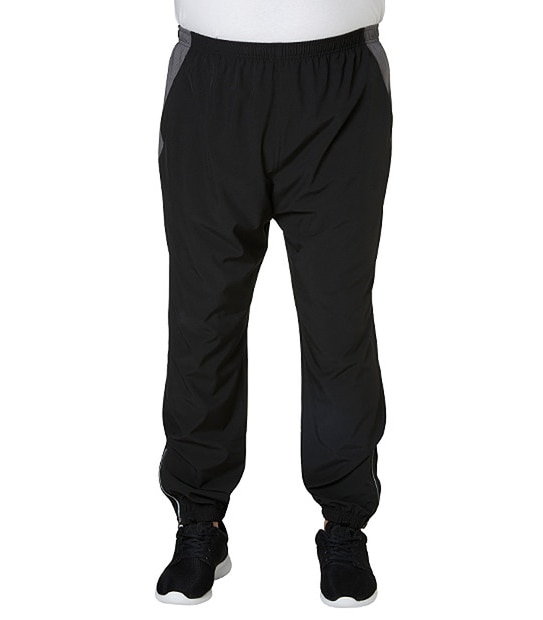 Men's Mr Big Active Panelled Trackpants - Black