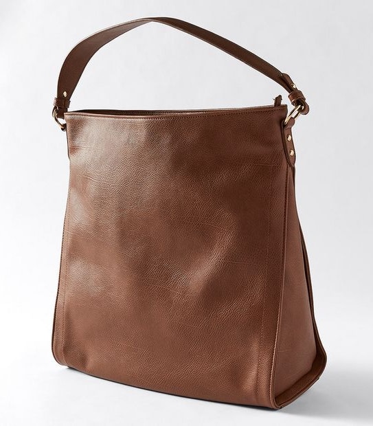 Slouch Hobo Shoulder Bag - Tan