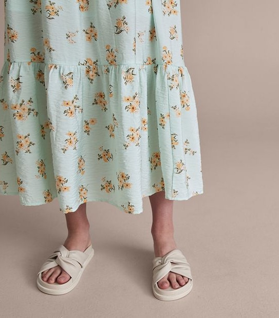 Lily Loves Puff Sleeve Midi Dress