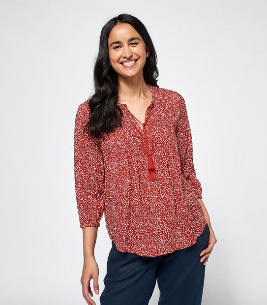 Pintuck Peasant Top