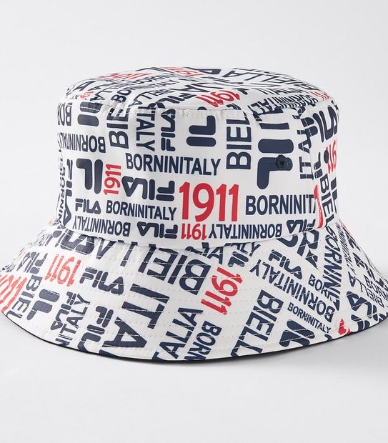 Fila Logo Mania Bucket Hat - White