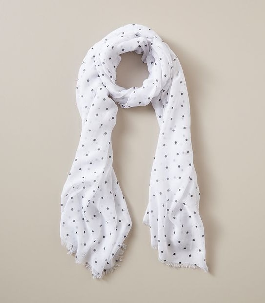 Polka Dot Print Scarf
