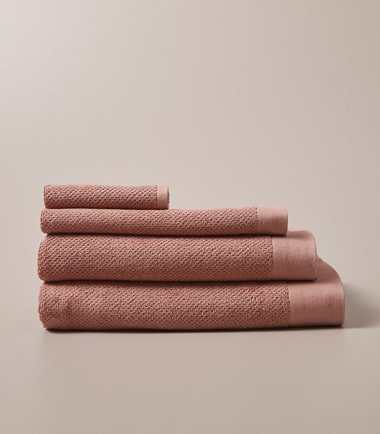 Flynn Cotton and Viscose derived from Bamboo Bath Sheet - Blush 