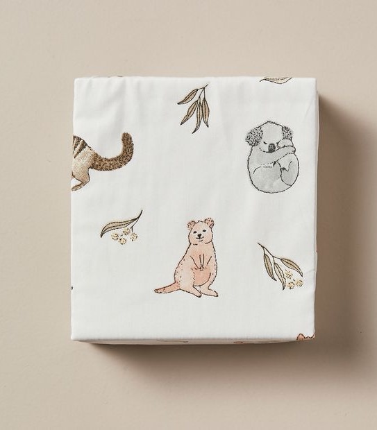 bub. Bamboo Cotton Fitted Bassinet Sheet