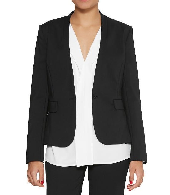 Dannii Minogue Petites Edge To Edge Blazer - Black