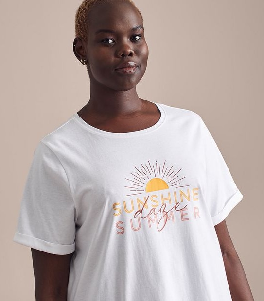 Curve Slogan T-Shirt