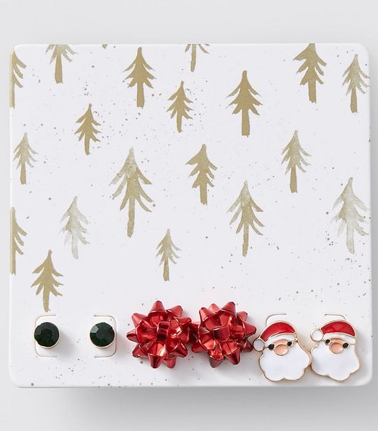 3 Pack Christmas Santa Earrings