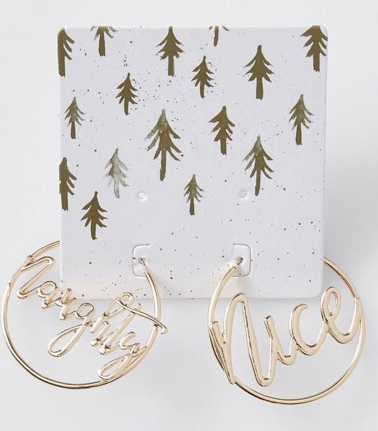 Naughty and Nice Hoop Earrings