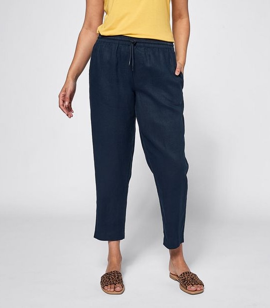 Navy Linen Pants Womens : Target