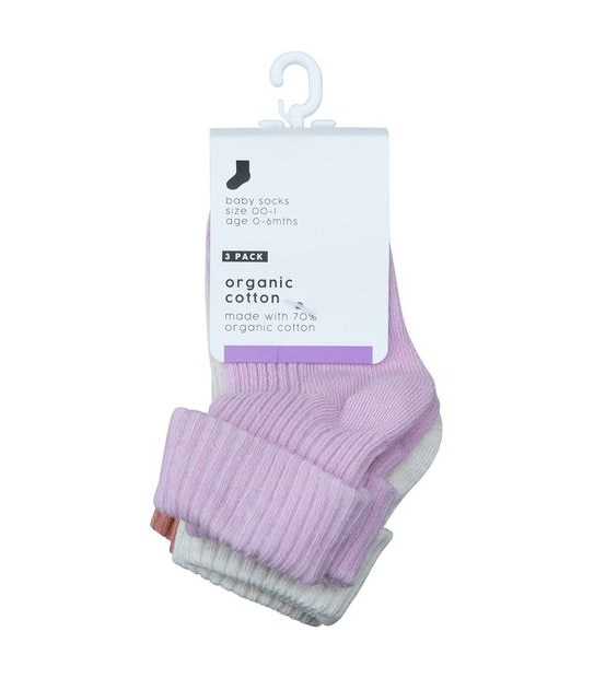 3 Pack Baby Organic Cotton Socks | Target Australia