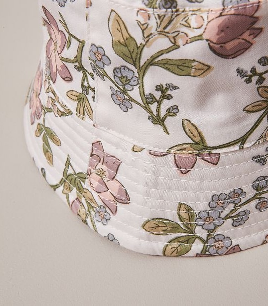 Baby Reversible Bucket Hat - Vine Floral