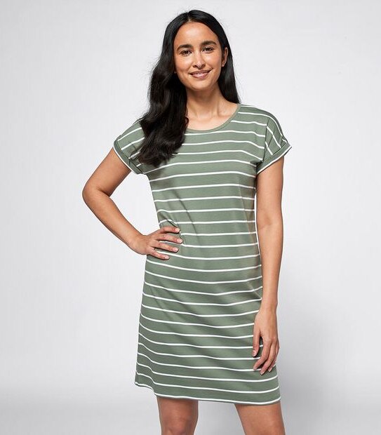 Organic Cotton Short Sleeve Knit Shift Dress