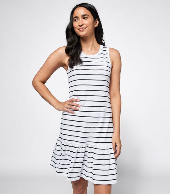 Organic Cotton Sleeveless Peplum Shift Dress