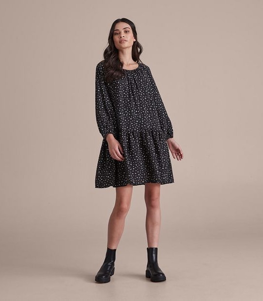 Lily Loves 3/4 Sleeve Smock Dress