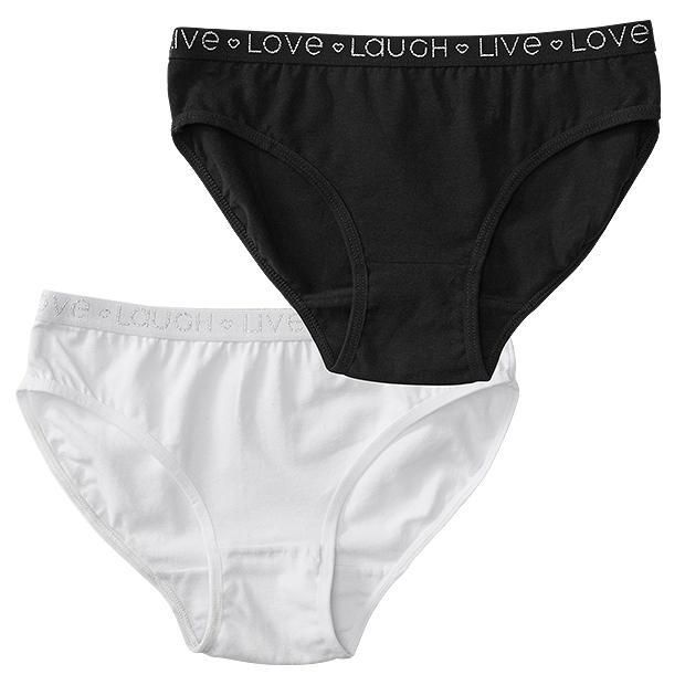 2 Pack Plain Briefs - Black / White 2 Pack Plain Briefs - Black / White