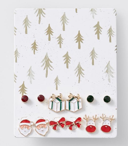 6 Pack Christmas Earrings
