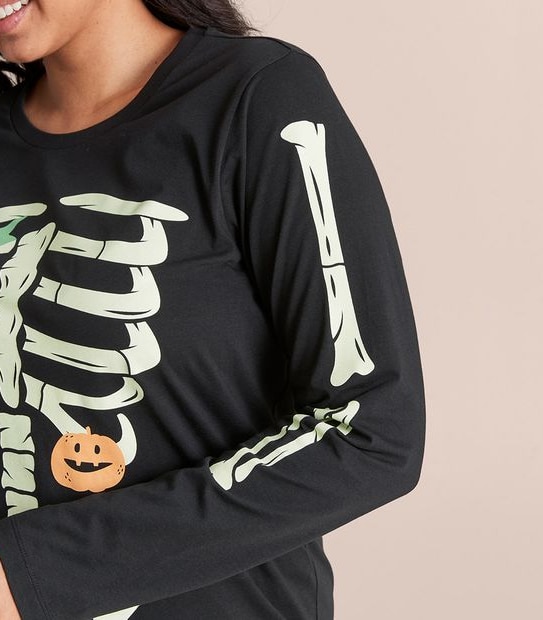 Unisex Adults Family Matching Glow In The Dark Skeleton Pyjama Set