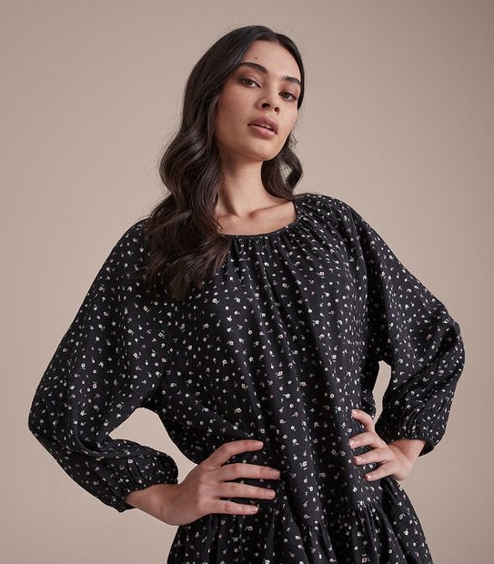 Lily Loves 3/4 Sleeve Smock Dress